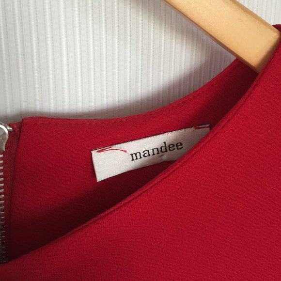 NWOT Mandee Short Sleeve High-Low Top /Red /S - Picture 6 of 9